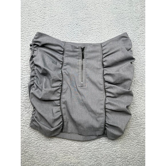 Bisou BISOU MINI SKIRT gray sz 12 - Picture 4 of 5